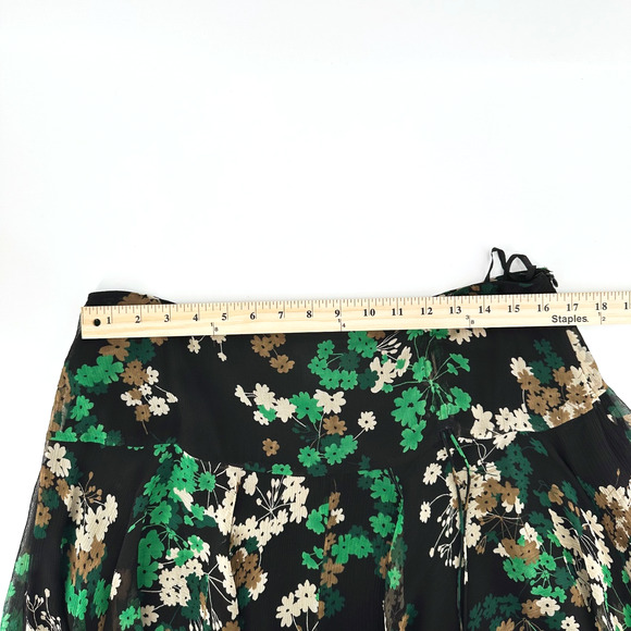 VTG Y2K Nine West 100% Silk Midi Skirt 12 Asymmetrical Fairy Grunge Whimsygoth - Picture 6 of 7